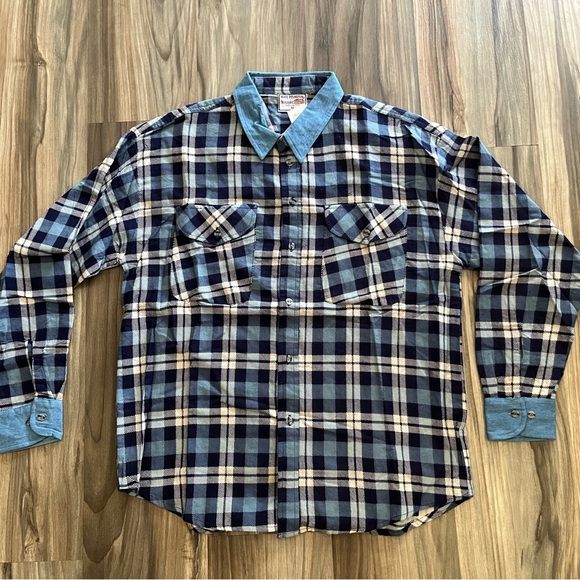 White Mountain Traders Blue White Plaid Flannel Shirt Medium NWT NOS
100% cotton - Picture 3 of 5